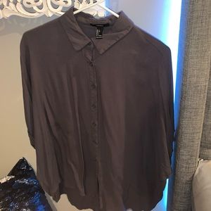 Grey shirt sleeve button up